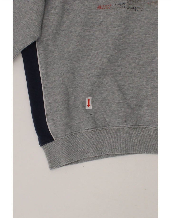 CHAMPION Boys Graphic Sweatshirt Jumper 7-8 Years Small  Grey Colourblock Vintage Champion and Second-Hand Champion from Messina Hembry 