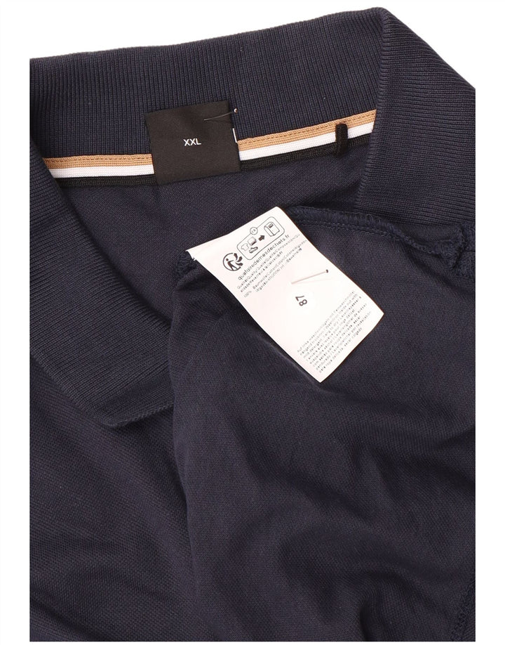 Męska koszulka polo Hugo Boss 2XL, granatowa, bawełniana