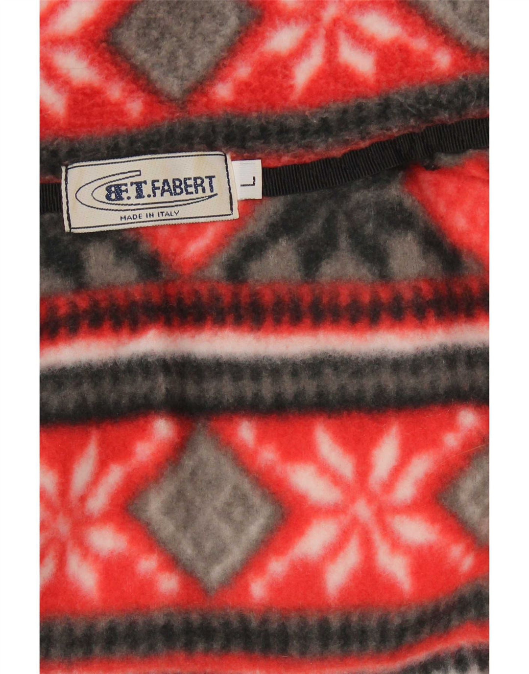 Męska kurtka polarowa Vintage UK 40 Large Red Fair Isle