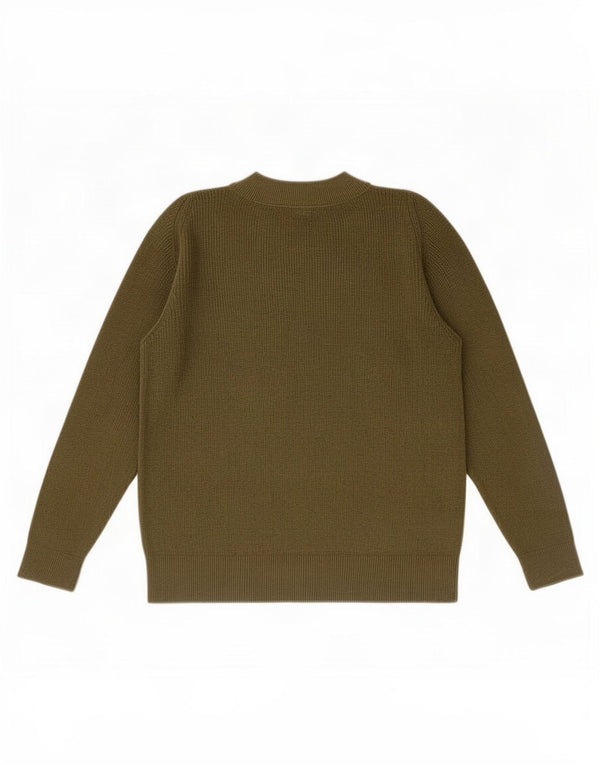 Sweter damski Massimo Dutti z dekoltem w kształcie litery V, UK 16, duży khaki