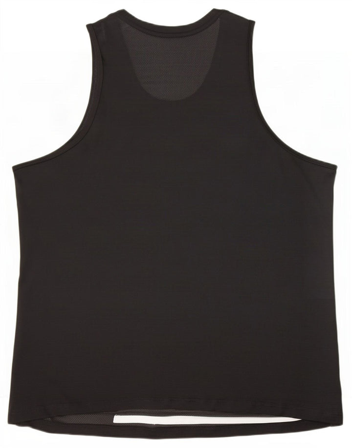 Męska kamizelka Nike Dri Fit XL, czarna, poliestrowa w prążki