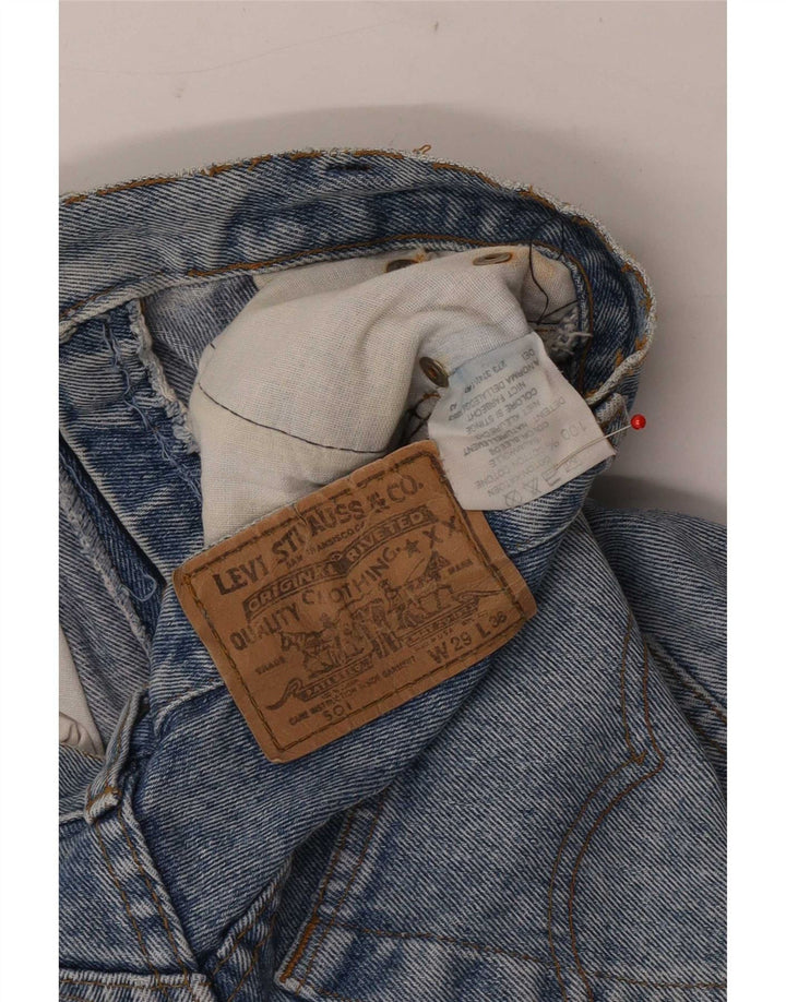 Damskie spodenki jeansowe Levi's 501 W29 Średni niebieski, bawełniany