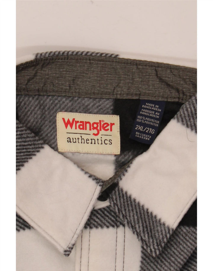 Męska koszula polarowa Wrangler 2XL, czarna kratka, poliester