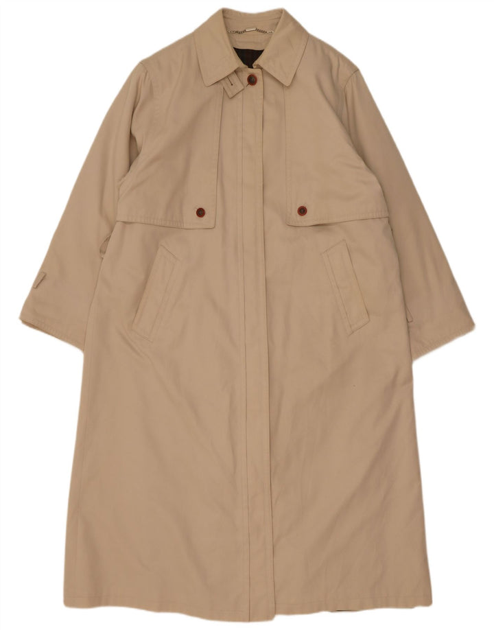 Płaszcz damski vintage UK 18 XL beżowy akryl