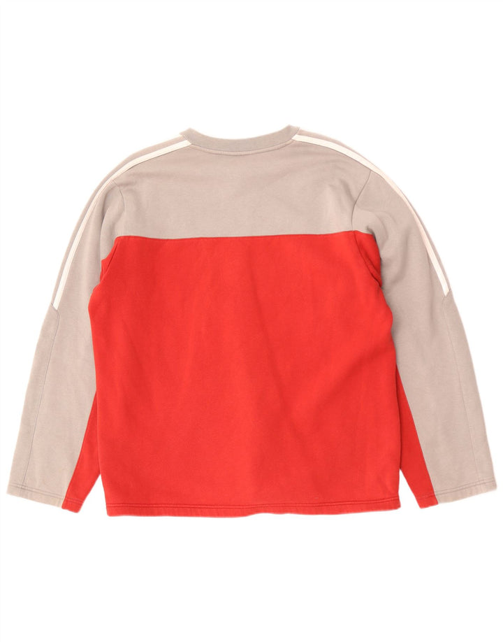 Bluza męska Adidas UKI 38/40 Średnia czerwona bawełna z blokami kolorów