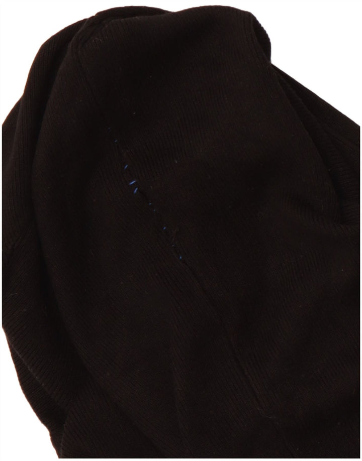 Damski sweter ZARA z okrągłym dekoltem UK 12, średnia czarna wiskoza