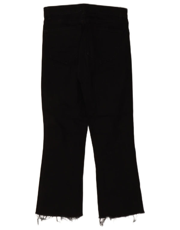 Damskie jeansy typu bootcut z wysokim stanem Zara EU 38 Small W28 L25 Czarna bawełna