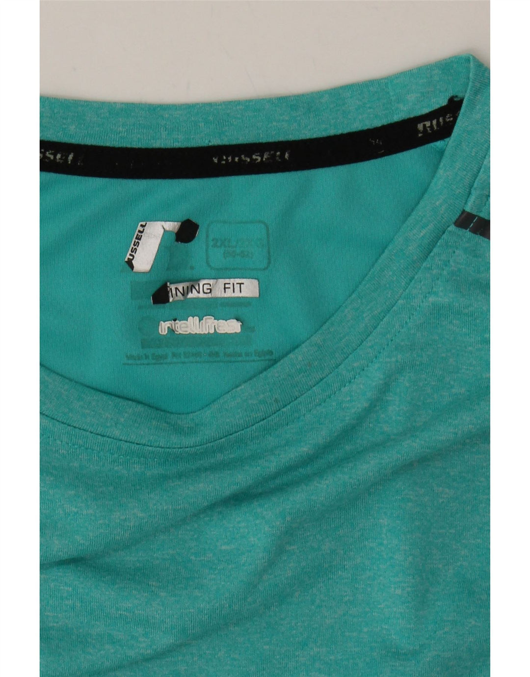 RUSSELL ATHLETIC Mens Vest Top 2XL Turquoise Polyester Vintage Russell Athletic and Second-Hand Russell Athletic from Messina Hembry 