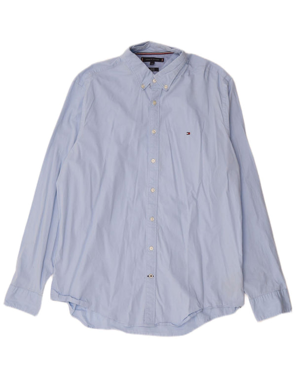 Koszula męska Slim Fit Tommy Hilfiger 2XL, niebieska, bawełniana