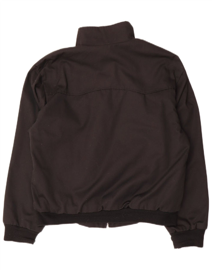 Męska kurtka bomber w stylu vintage UK 38, średni czarny poliester