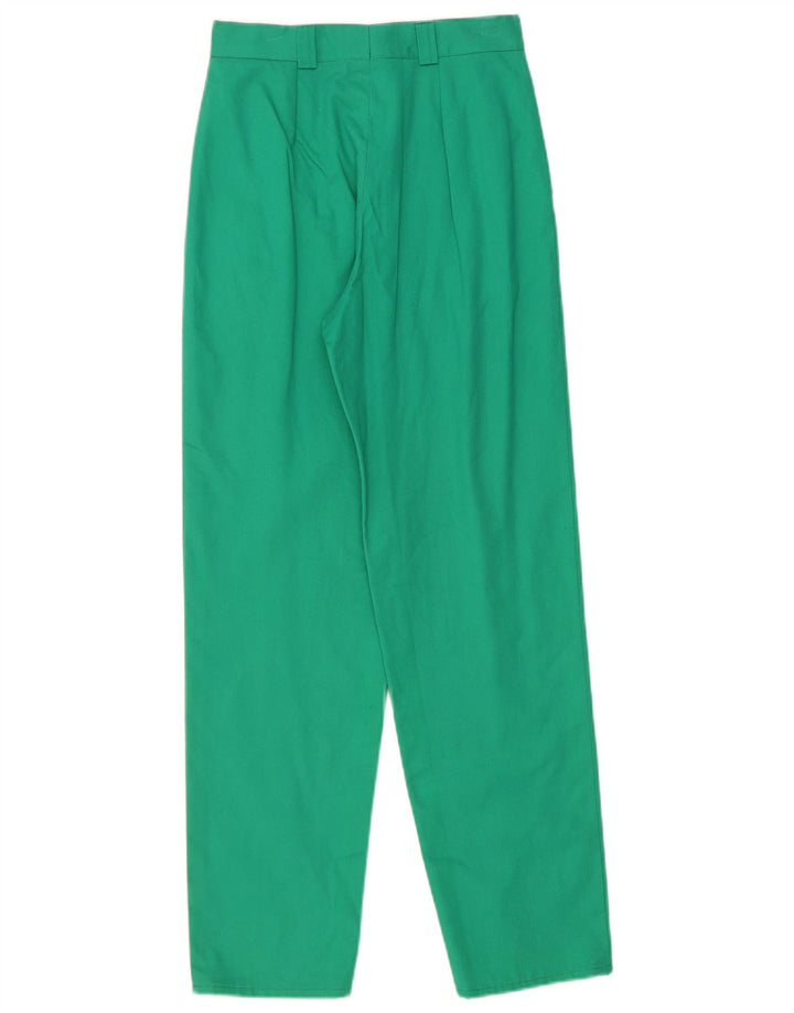 Damskie spodnie chino z wysokim stanem VINTAGE IT 42 Medium W26 L30 Turkusowe