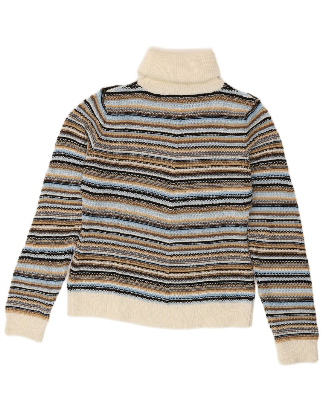 Sweter damski VINTAGE z wywijanym dekoltem UK 10/12, mały, wielokolorowy