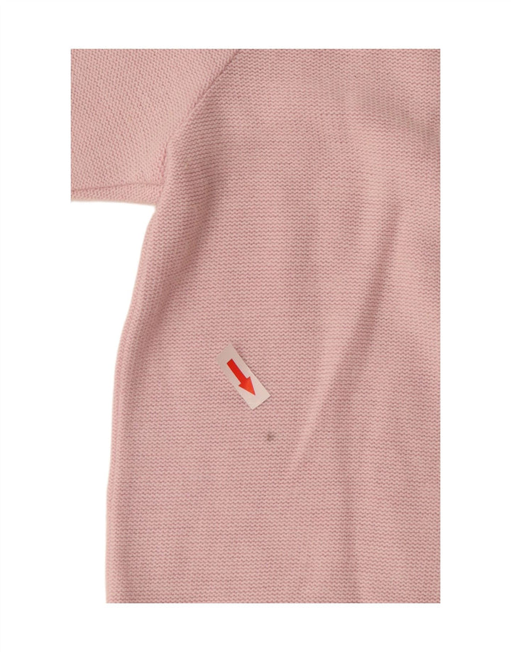 Sweter damski w stylu vintage z wycięciem pod szyją IT 44 Średni różowy kwiatowy