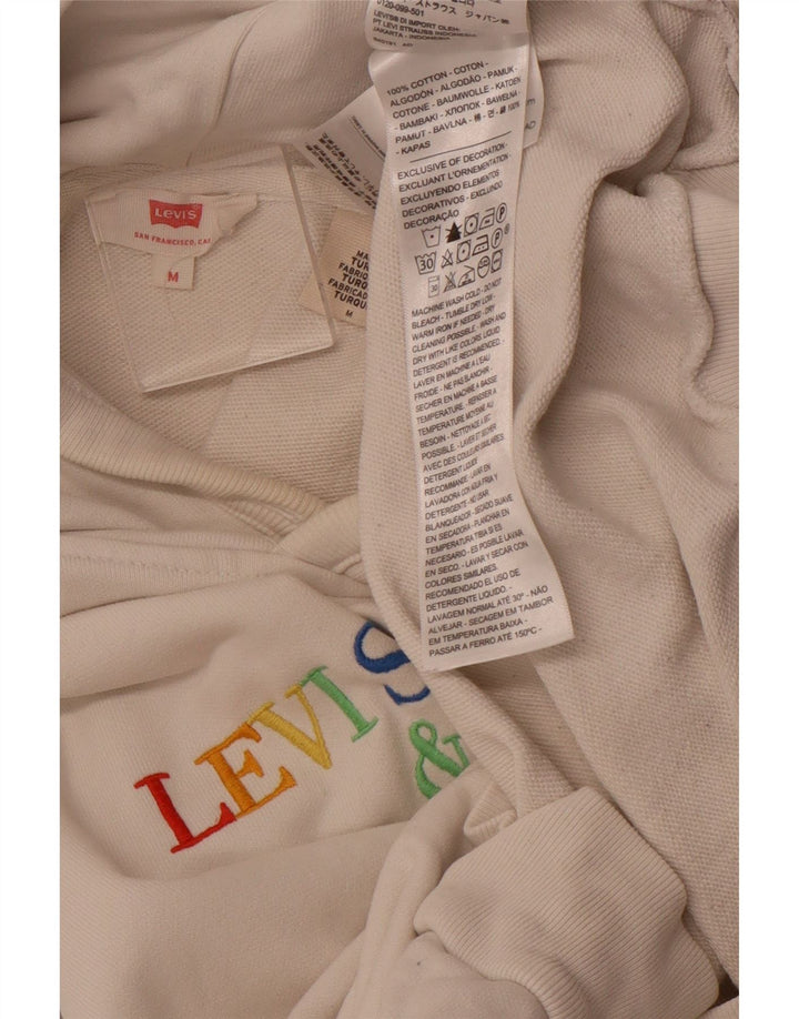 Damski sweter oversize z kapturem LEVI'S UK 14 Medium Off White