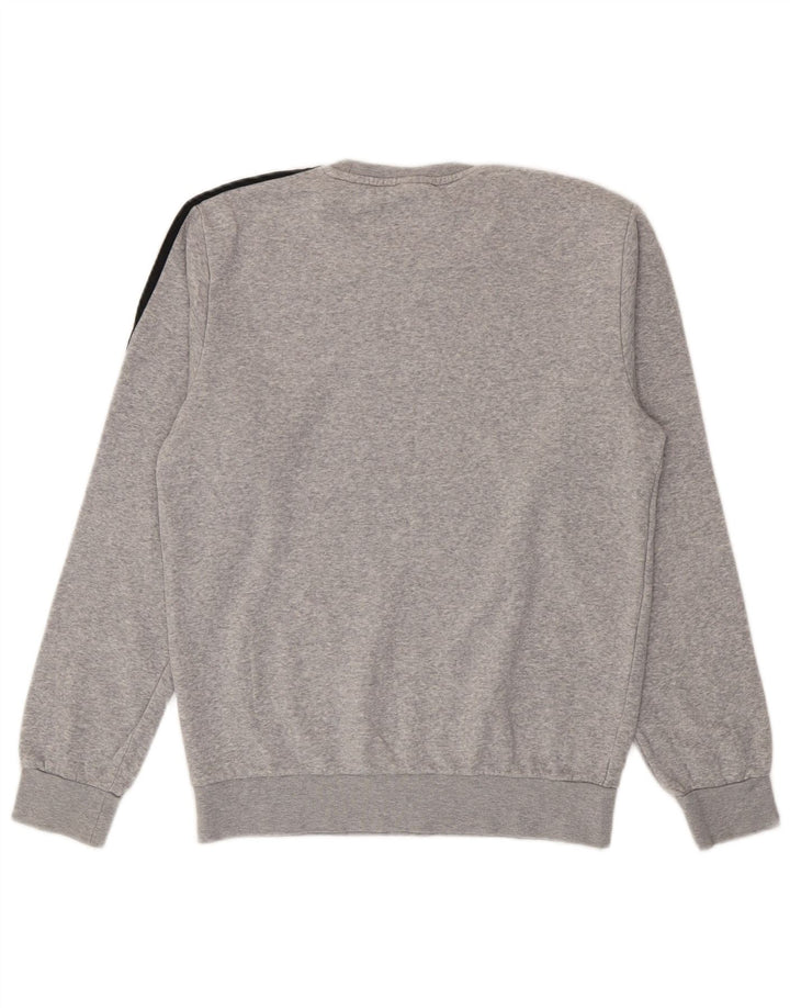 Adidas Męska bluza z grafiką, mała, szara, bawełniana