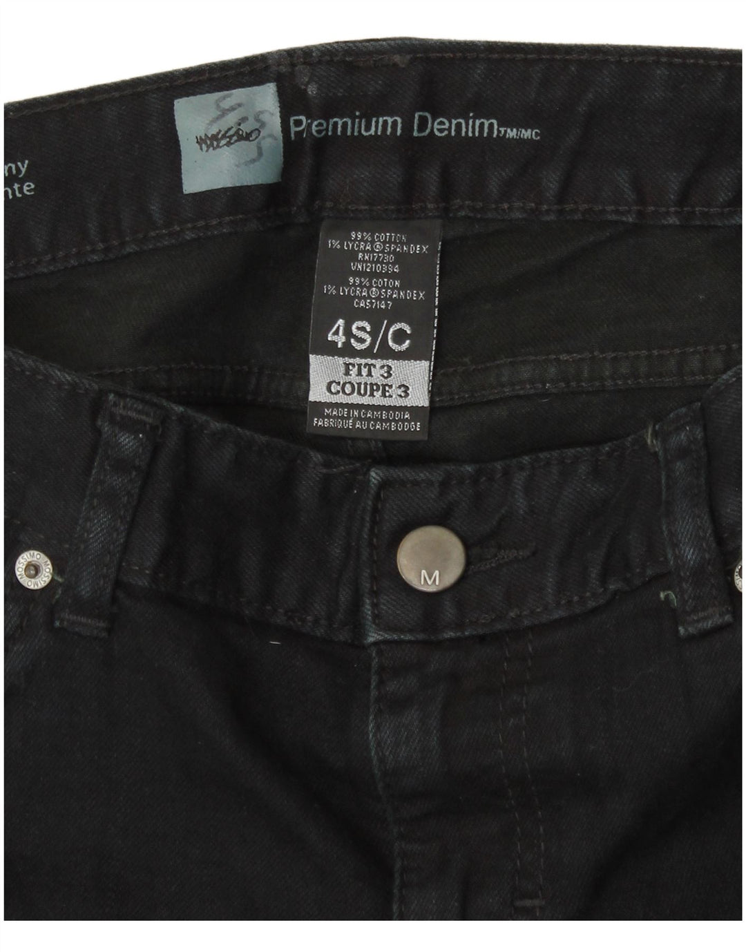 Damskie jeansy Mossimo Stretch Skinny US 4 Small W30 L30 Czarna bawełna