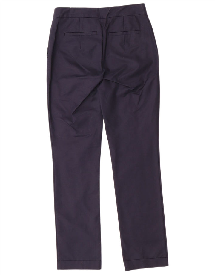 Spodnie damskie ZARA Straight Chino EU 34 2XS W24 L28 Granatowe