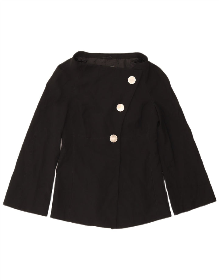 Emporio Armani Womens 3 Button Blazer Jacket UK 4 XS Black