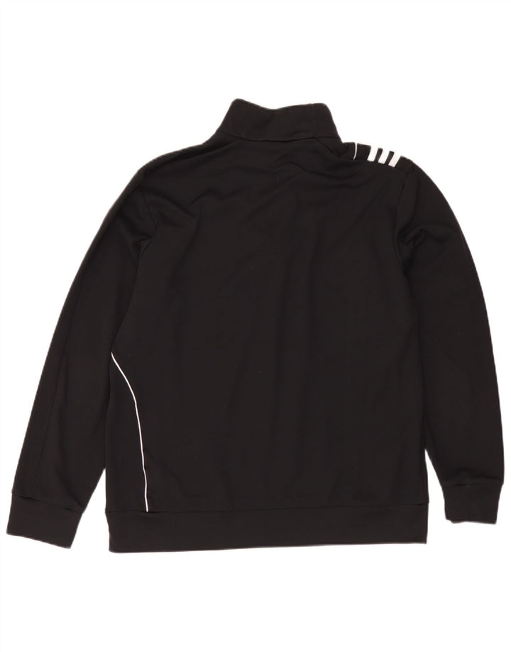 Adidas Męski sweter z zamkiem błyskawicznym UK 42/44 Duży czarny poliester