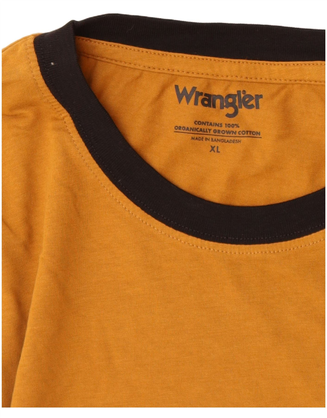 T-shirt męski WRANGLER XL, brązowy, bawełniany