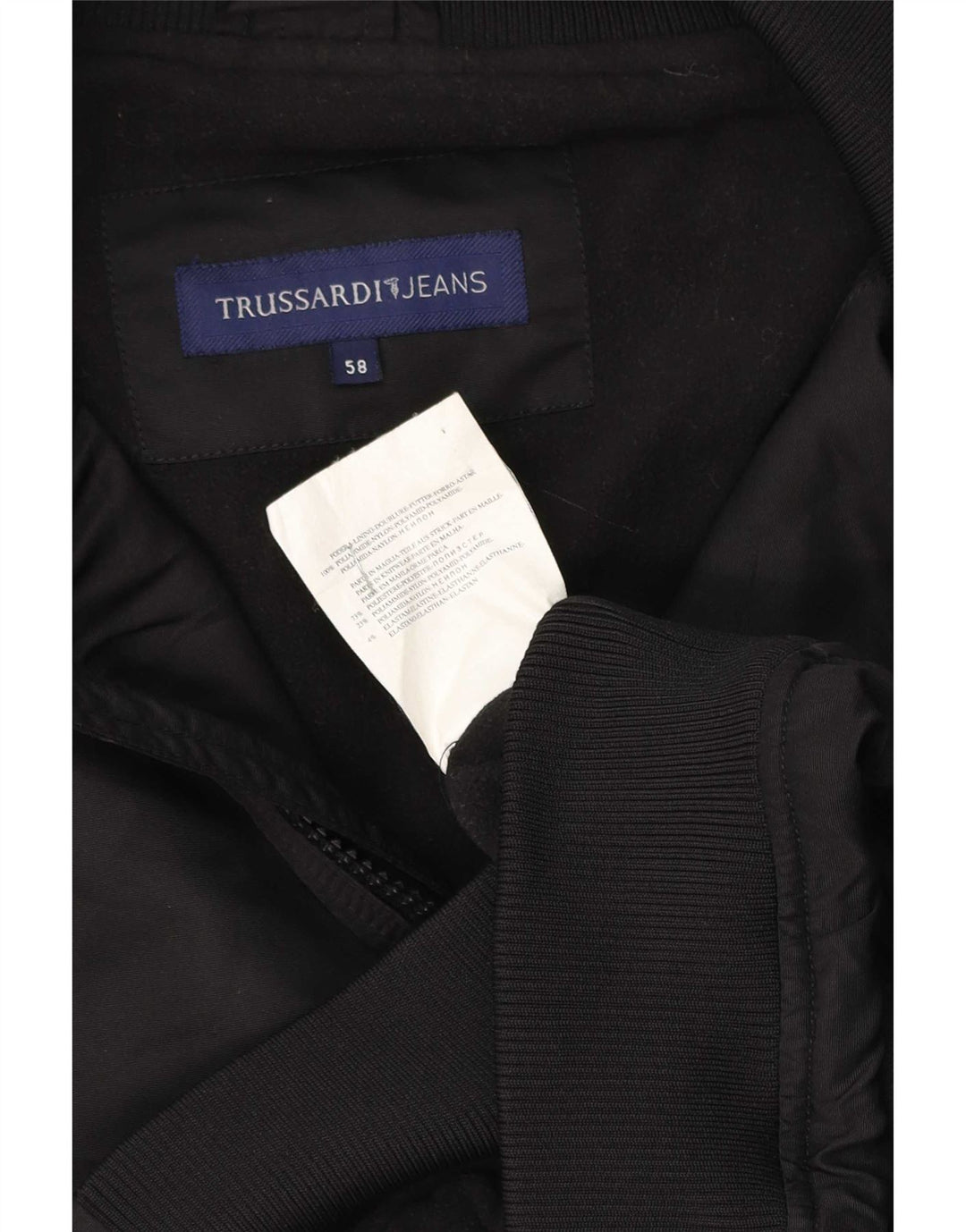 Męska kurtka bomberka Trussardi Jeans IT 58 4XL Czarny poliester