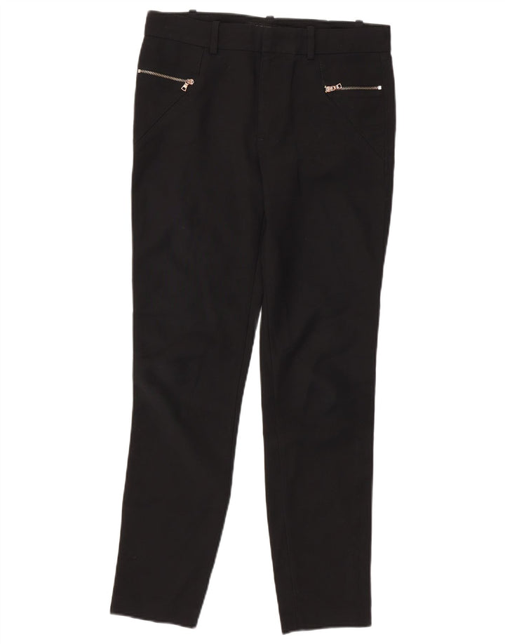 ZARA Womens Slim Casual Trousers Small W30 L28 Black