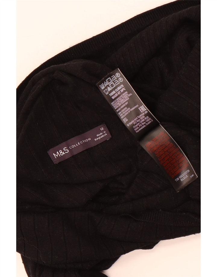 Marks & Spencer Damski sweter z golfem, UK 12, średni czarny