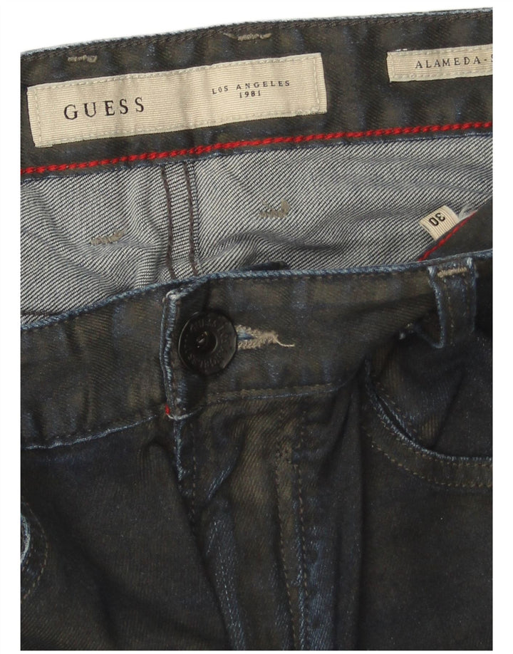 Jeansy damskie Guess Slim Tapered W30 L29 Granatowe