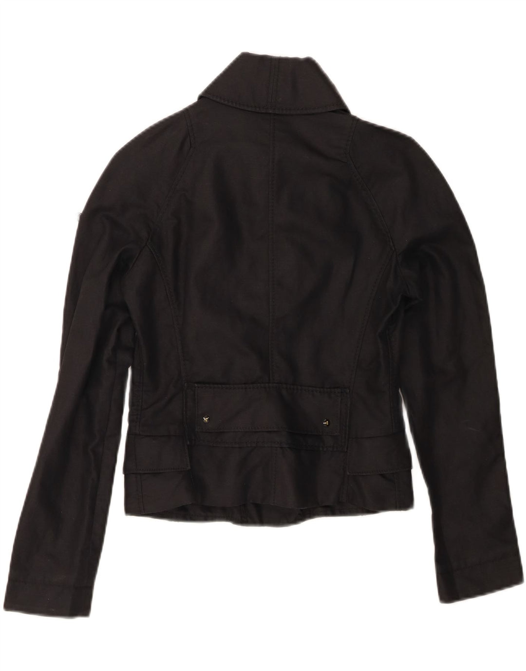 PEUTEREY Womens 2 Button Blazer Jacket IT 42 Medium Black Cotton