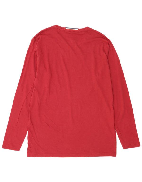 US Polo Assn. Top męski z długim rękawem XL, czerwony, bawełniany