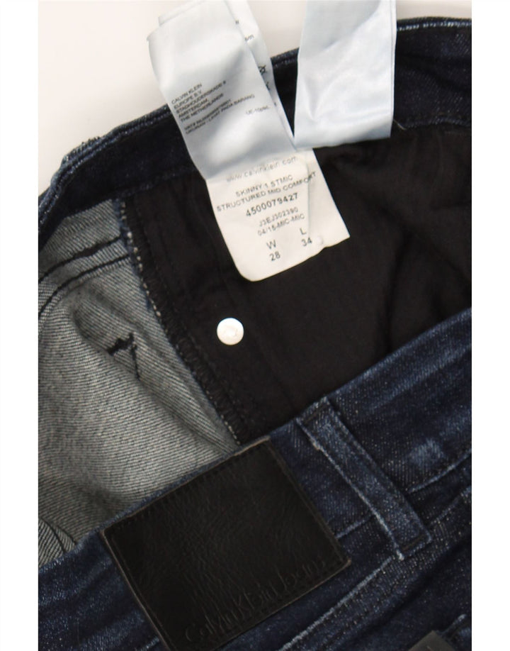 CALVIN KLEIN Womens Slim Jeans W28 L34 Navy Blue Cotton Vintage Calvin Klein and Second-Hand Calvin Klein from Messina Hembry 