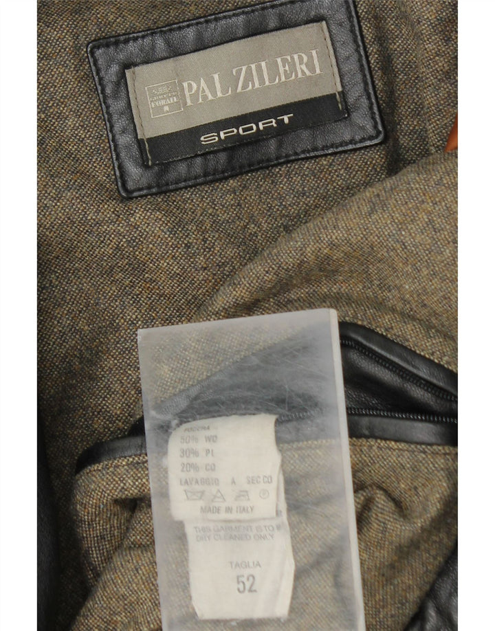 Płaszcz męski Pal Zileri IT 52 XL, czarna skóra
