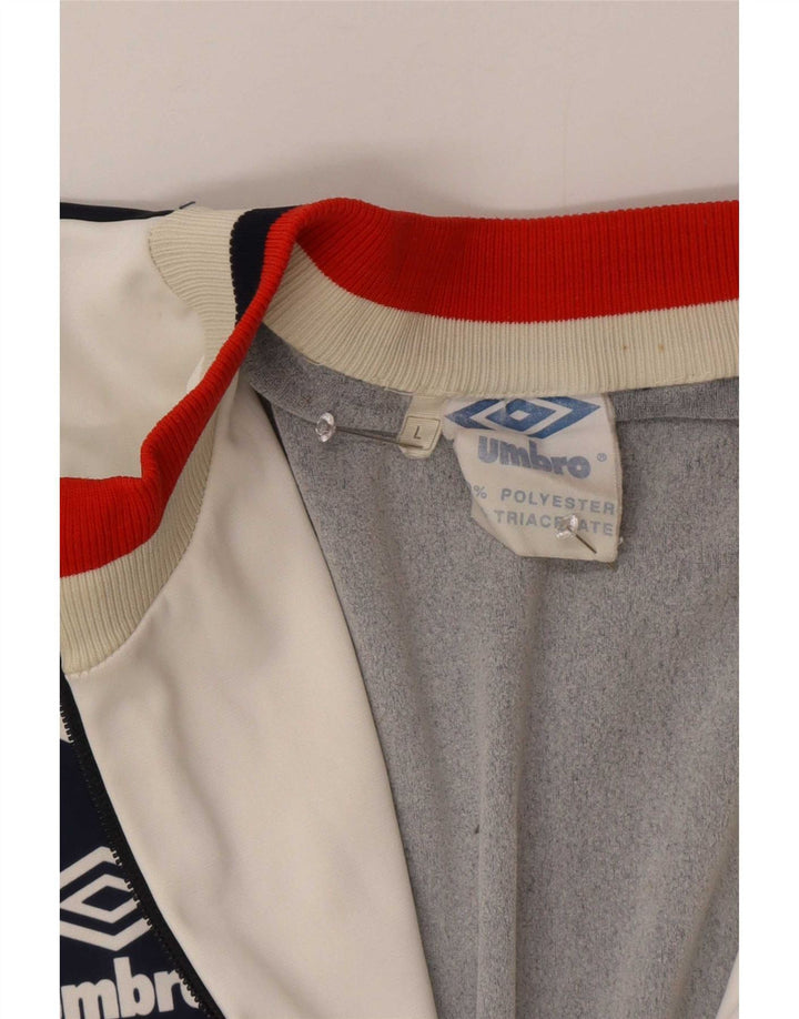 Umbro Męskie Cagliari 1990-1991 Dresowa kurtka górna duża granatowa