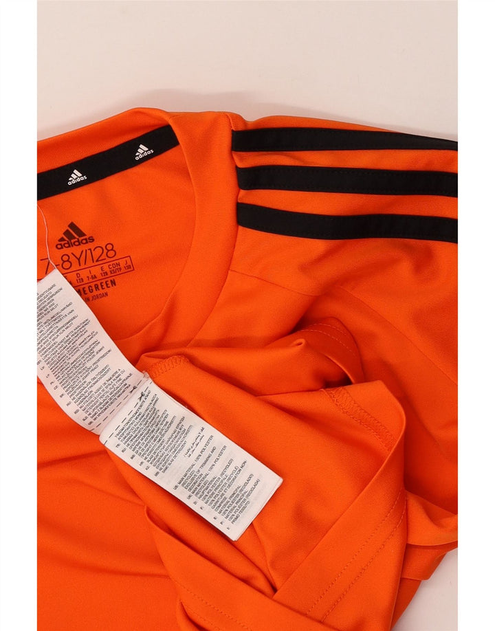 Chłopięca koszulka Adidas Aeroready Top 7-8 lat, pomarańczowy poliester