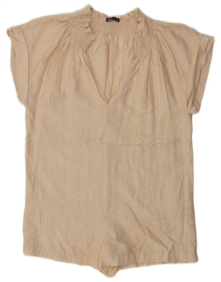 Damski kombinezon oversize ZARA UK 6 XS Beżowy Lyocell