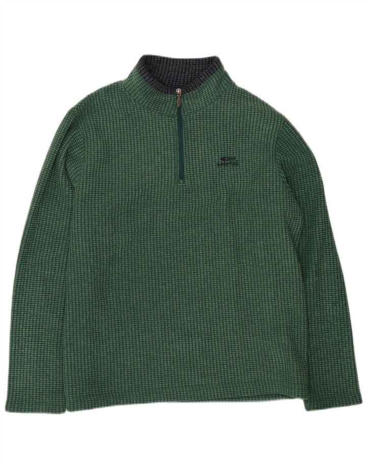 Męski sweter polarowy Weird Fish z zamkiem błyskawicznym XL, zielony, poliestrowy