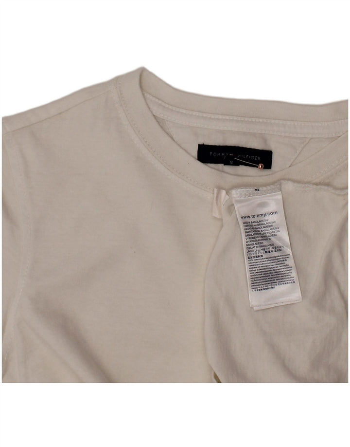 T-shirt chłopięcy TOMMY HILFIGER 7-8 lat, biała, bawełniana