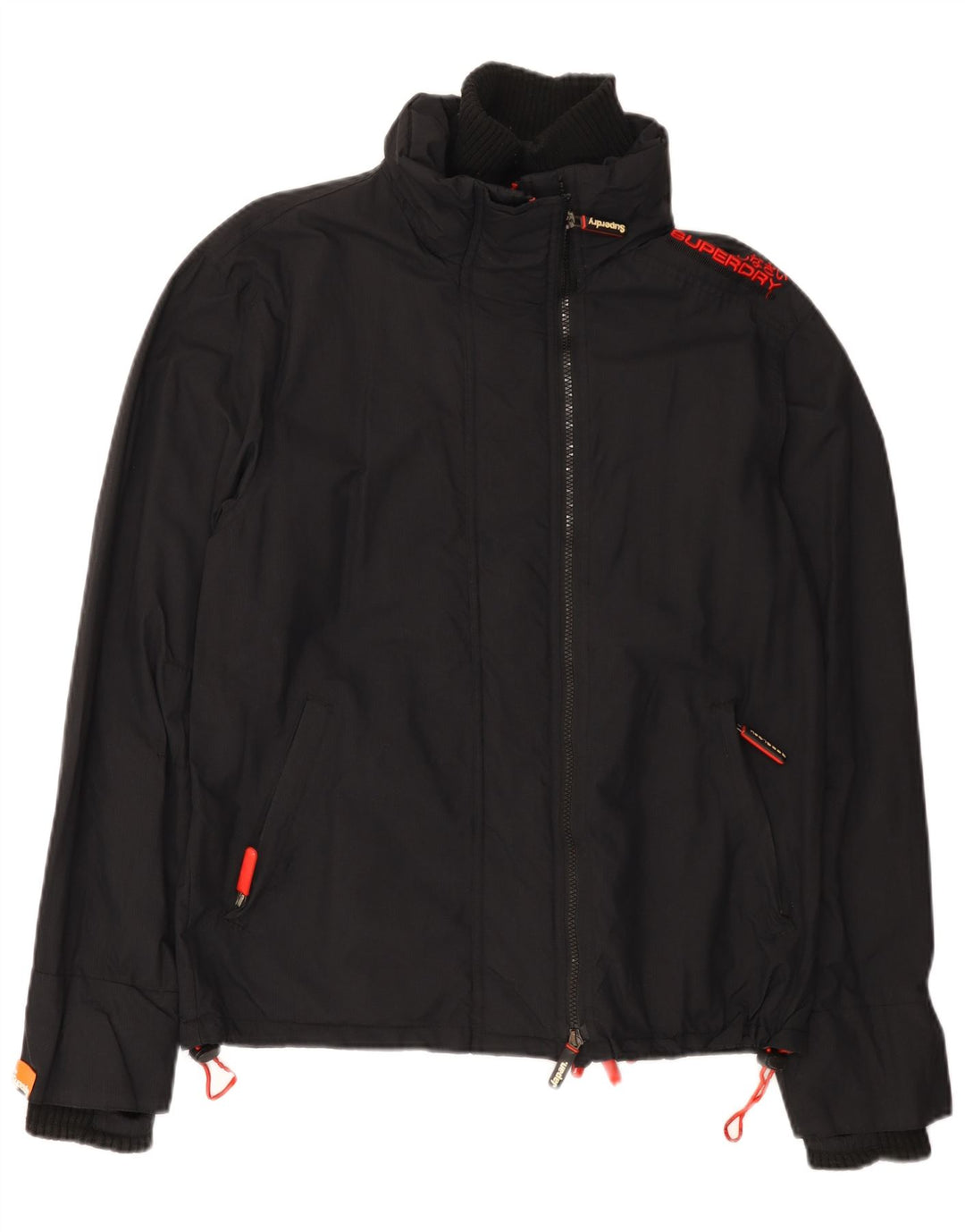 Damska wiatrówka Superdry Graphic UK 16, duża czarna