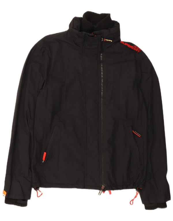 Damska wiatrówka Superdry Graphic UK 16, duża czarna