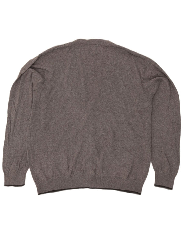 Niebieski sweter męski Marks & Spencer Harbour, 2XL, szary, bawełniany w plamki