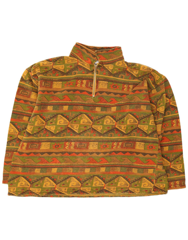 Damska bluza oversize w stylu vintage, UK 16, duża, wielobarwna