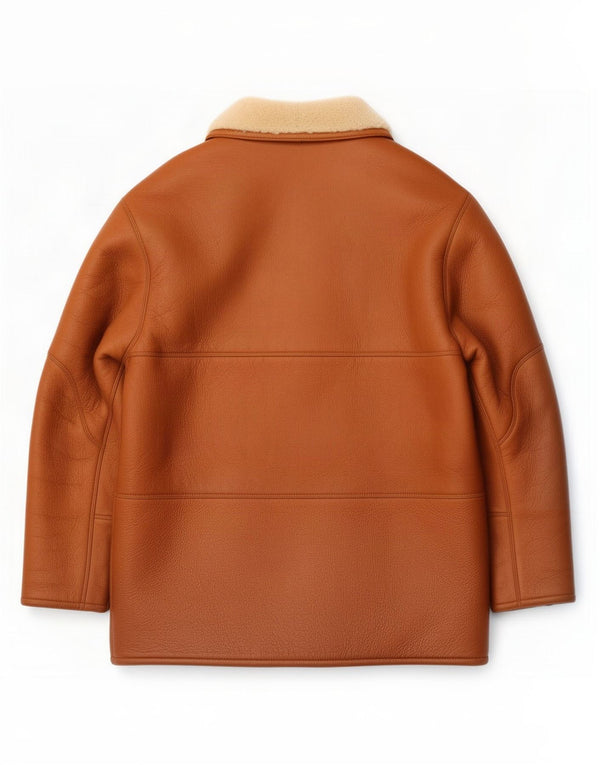 Kurtka męska Shearling Lamatta UK 40, duża brązowa