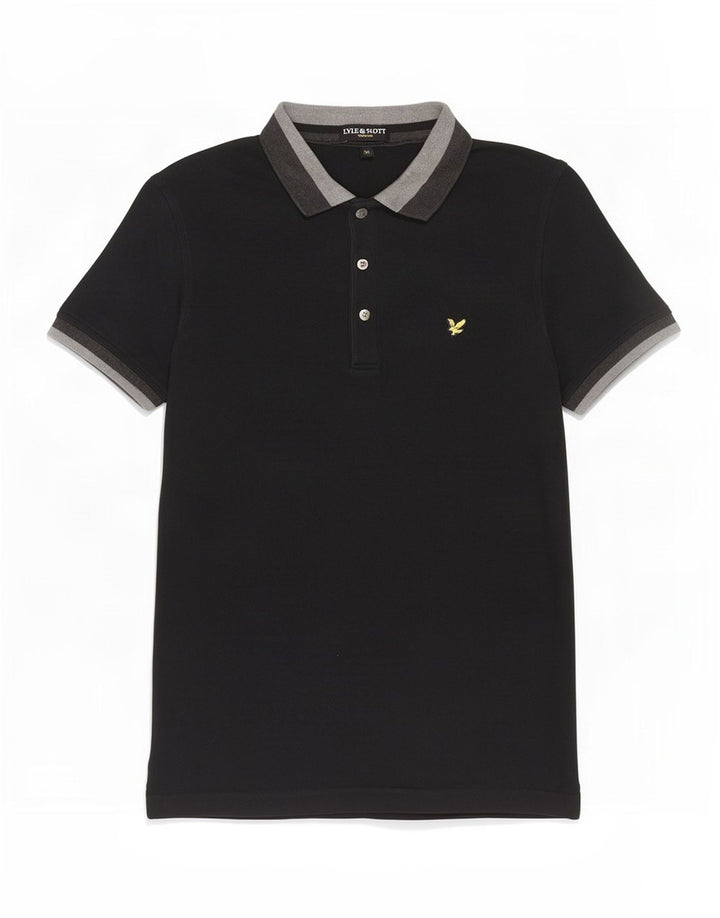 Męska koszulka polo Lyle & Scott, bawełniana, w kolorze średniej czerni