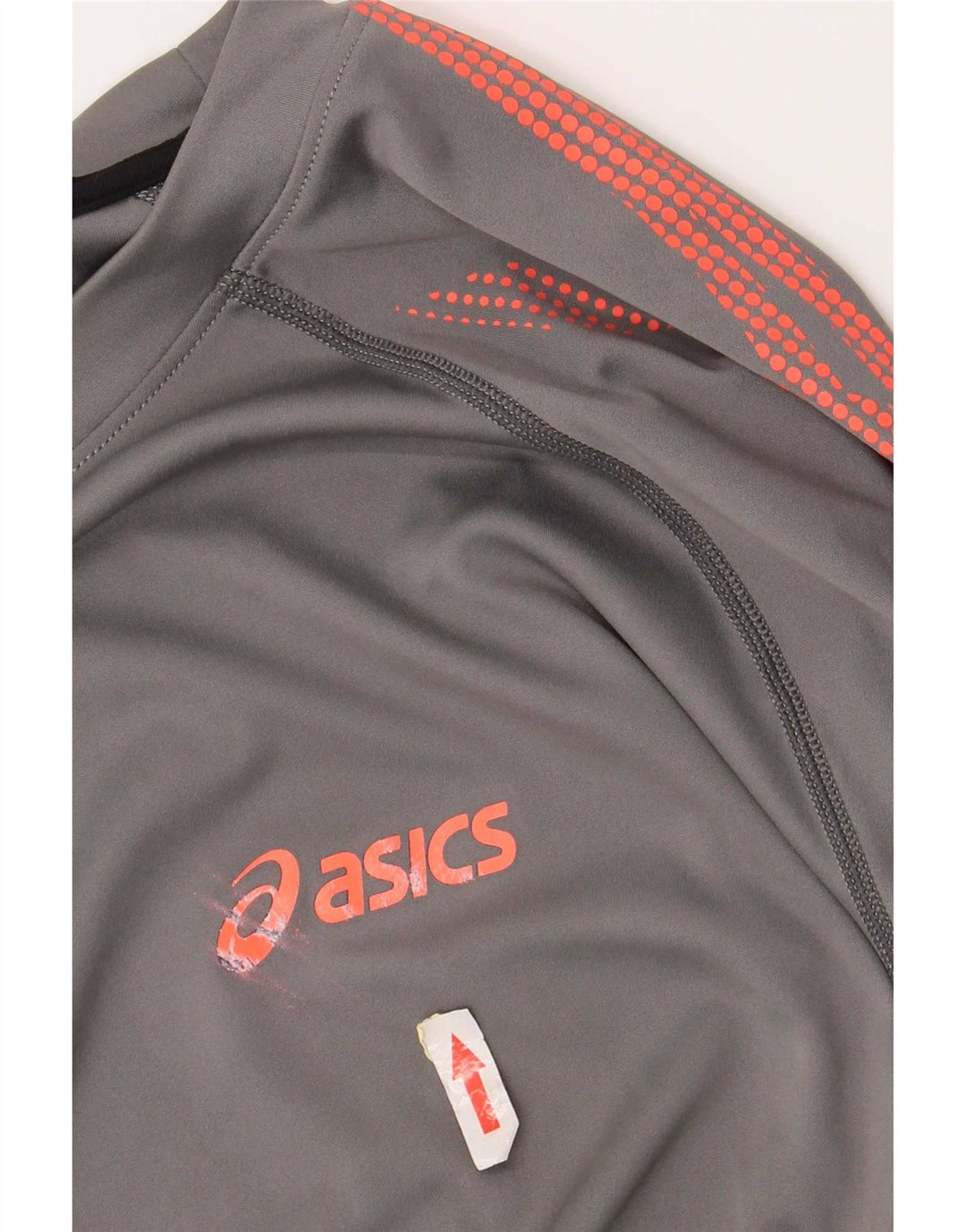 Męska koszulka z grafiką Asics, top XL, szary, poliestrowy, sportowy