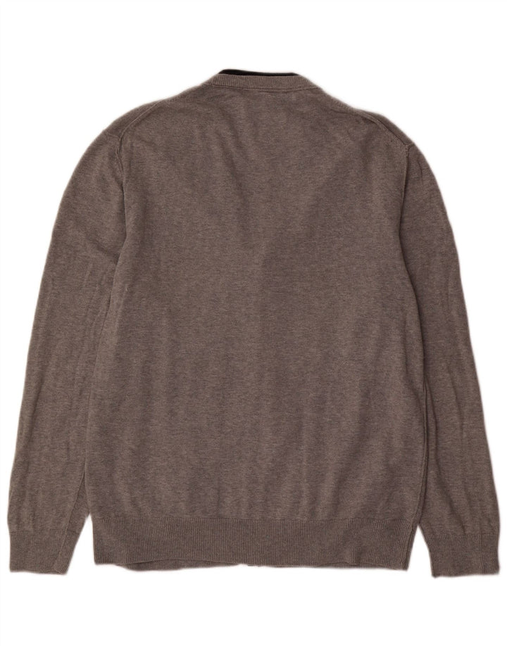 Męski sweter rozpinany French Connection XL, szara bawełna