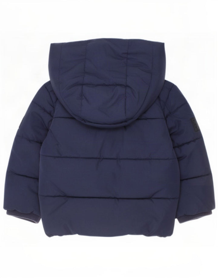 Hugo Boss Baby Boys Ocieplana kurtka z kapturem 18-24 miesięcy Granatowy poliester