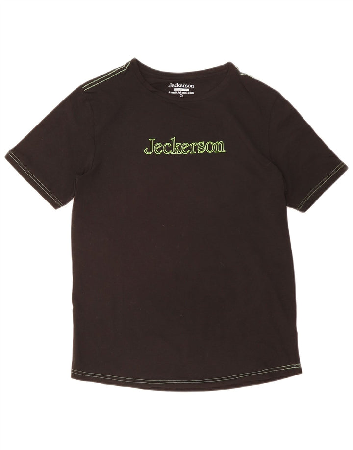 Męski T-shirt z grafiką Jeckerson, duży, czarny, bawełniany