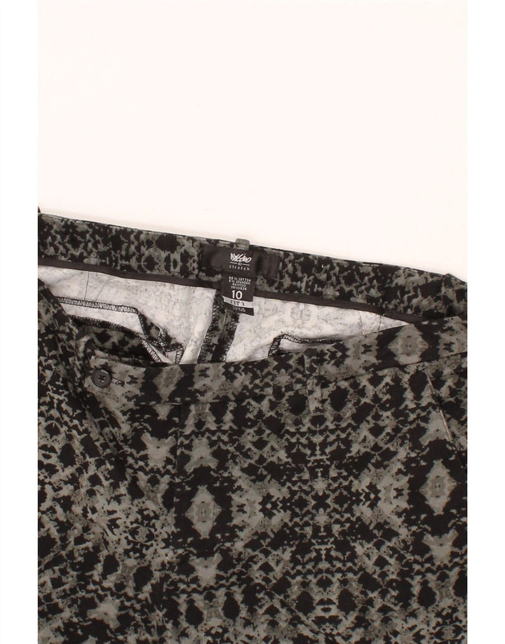 MOSSIMO Womens Abstract Pattern Chino Trousers US 10 Large W34 L28 Grey Vintage Mossimo and Second-Hand Mossimo from Messina Hembry 
