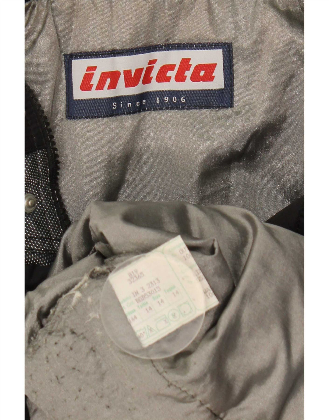 Damska kurtka wiatrówka Invicta Graphic UK 14, duża, czarna, z blokami kolorów