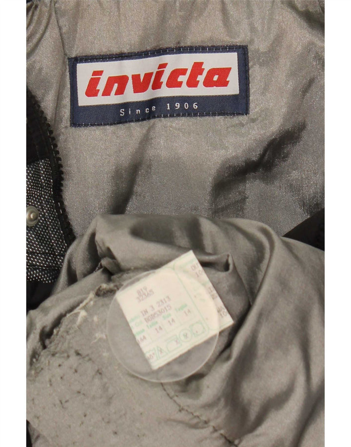 Damska kurtka wiatrówka Invicta Graphic UK 14, duża, czarna, z blokami kolorów